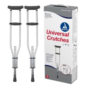 Dynarex Universal Crutch, Aluminum Mobility Aid for Children to Adult