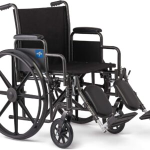 Medline Wheelchair, Swing-Back Desk-Length Arms And Elevating Leg Rests